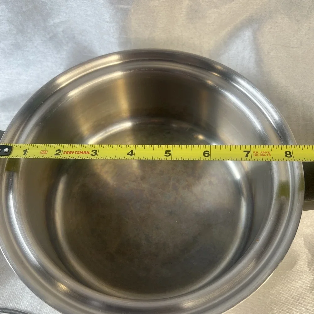 3pc Pro-Health Ultra 19-9-7P Magnetic Induction Core Saucepan Insert Lid 2qt
